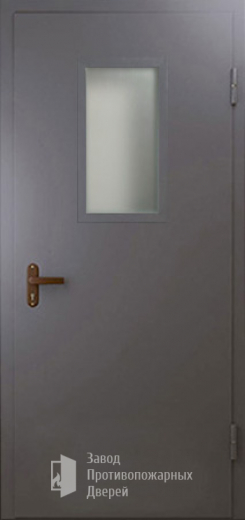 Фото двери «Техническая дверь №4 однопольная со стеклопакетом» в Серпухову