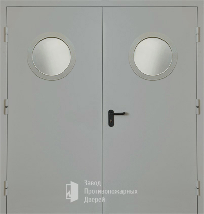 Фото двери «Двупольная с круглым стеклом EI-30» в Серпухову