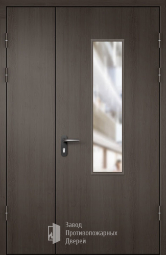 Фото двери «МДФ полуторная со стеклом №24» в Серпухову