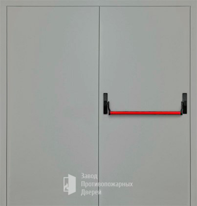 Фото двери «Двупольная глухая с антипаникой (2 створки) EI-30» в Серпухову