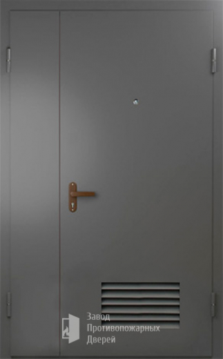 Фото двери «Техническая дверь №7 полуторная с вентиляционной решеткой» в Серпухову