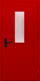 Фото двери «Однопольная со стеклом (красная)» в Серпухову