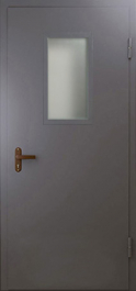 Фото двери «Техническая дверь №4 однопольная со стеклопакетом» в Серпухову