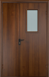 Фото двери «Полуторная МДФ со стеклом EI-30» в Серпухову